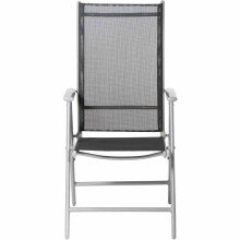 Gartenstuhl >Saturn< in silber, schwarz - 67x108x56 (BxHxT)