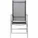 Gartenstuhl >Saturn< in silber, schwarz - 67x108x56 (BxHxT)
