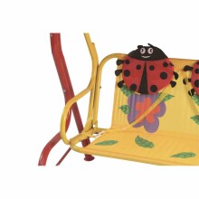 Hollywoodschaukel >Marie< in rot, gelb - 75x118x115 (BxHxT)
