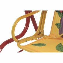 Hollywoodschaukel >Marie< in rot, gelb - 75x118x115 (BxHxT)