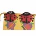 Hollywoodschaukel >Marie< in rot, gelb - 75x118x115 (BxHxT)