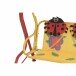 Hollywoodschaukel >Marie< in rot, gelb - 75x118x115 (BxHxT)
