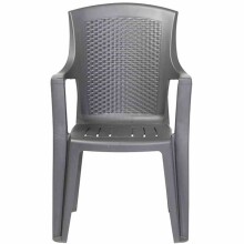 Gartenstuhl >Eden< in anthrazit, Kunststoff -...