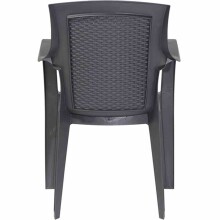 Gartenstuhl >Eden< in anthrazit, Kunststoff - 46x91x55cm (BxHxT)