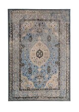 Teppich >11/002-42< in beige/mint, Polyester -...