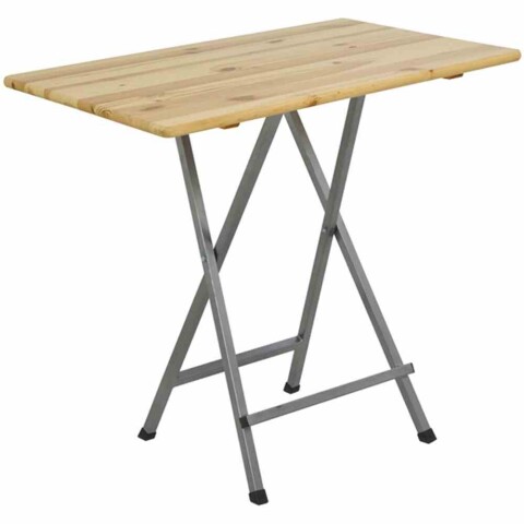 Stehtisch >Kiefernholz< in graum natur - 120x110x80 (BxHxT)