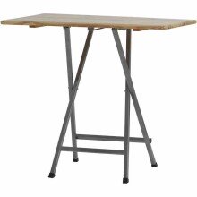 Stehtisch >Kiefernholz< in graum natur - 120x110x80...