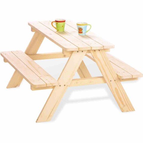 Garten-Kindersitzgruppe >Nicki< in natur - 90x50x85 (BxHxT)