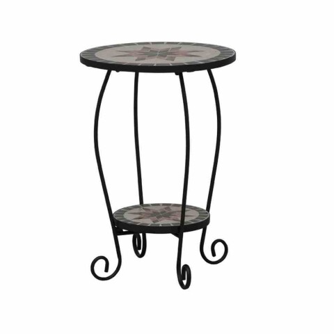 Blumentisch >Stella< in matt schwarz - 40x60x40 (BxHxT)