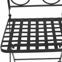 Klappstuhl >Stella< in matt schwarz - 49,5x89,5x39 (BxHxT)