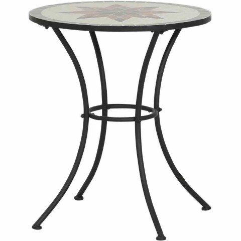 Gartentisch >Stella< in matt schwarz - 60x69,5x60 (BxHxT)