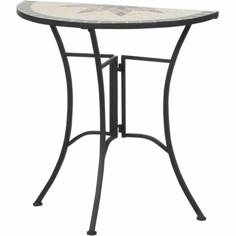 Gartentisch >Stella< in matt schwarz - 35,5x69,5x70 (BxHxT)