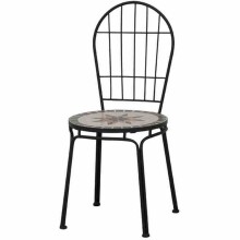 Gartenstuhl >Stella< in matt schwarz - 49x93,5x43...