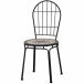 Gartenstuhl >Stella< in matt schwarz - 49x93,5x43 (BxHxT)