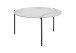 Couchtisch >2164-19< in Weiß matt, Gestell Metall - 46x82cm (HxD)
