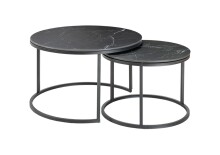 Couchtisch >2165-05< in matt schwarz, Keramik - 46x80cm (HxD)