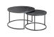Couchtisch >2165-05< in matt schwarz, Keramik - 46x80cm (HxD)