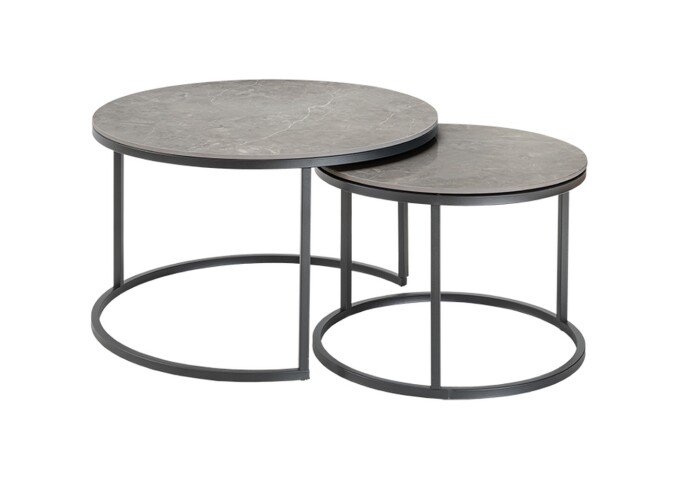 Couchtisch >2165-20< in matt grau, Keramik - 46x80cm (HxD)