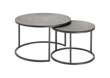 Couchtisch >2165-20< in matt grau, Keramik -...