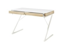Schreibtisch >BUKAREST< in weiß, MDF - 120x75x60cm (BxHxT)