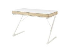 Schreibtisch >BUKAREST< in weiß, MDF - 120x75x60cm (BxHxT)
