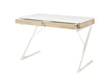 Schreibtisch >BUKAREST< in weiß, MDF - 120x75x60cm (BxHxT)