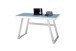 Schreibtisch >TIFLIS< in weiß, Glas/ Metall - 140x75x60cm (BxHxT)