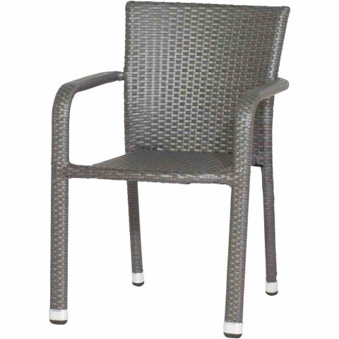 Gartensessel >Minas< in schwarz, titan - 60x83x56 (BxHxT)