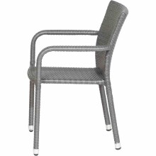 Gartensessel >Minas< in schwarz, titan - 60x83x56 (BxHxT)