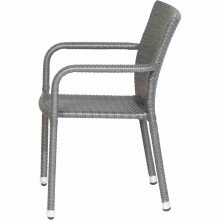 Gartensessel >Minas< in schwarz, titan - 60x83x56 (BxHxT)