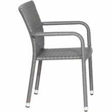 Gartensessel >Minas< in schwarz, titan - 60x83x56 (BxHxT)