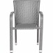 Gartensessel >Minas< in schwarz, titan - 60x83x56 (BxHxT)