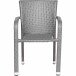 Gartensessel >Minas< in schwarz, titan - 60x83x56 (BxHxT)