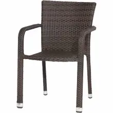 Gartenstuhl >Minas< in schwarz, maron - 60x83x56...