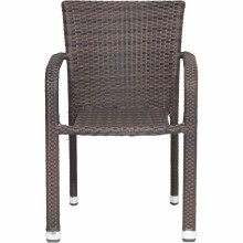 Gartenstuhl >Minas< in schwarz, maron - 60x83x56 (BxHxT)