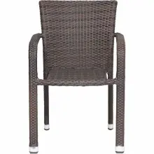 Gartenstuhl >Minas< in schwarz, maron - 60x83x56...