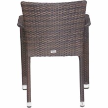 Gartenstuhl >Minas< in schwarz, maron - 60x83x56 (BxHxT)