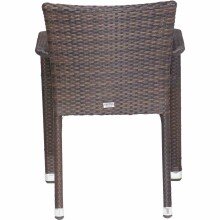 Gartenstuhl >Minas< in schwarz, maron - 60x83x56 (BxHxT)