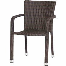 Gartenstuhl >Minas< in schwarz, maron - 60x83x56...