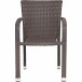 Gartenstuhl >Minas< in schwarz, maron - 60x83x56 (BxHxT)