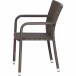 Gartenstuhl >Minas< in schwarz, maron - 60x83x56 (BxHxT)