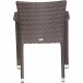 Gartenstuhl >Minas< in schwarz, maron - 60x83x56 (BxHxT)