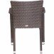 Gartenstuhl >Minas< in schwarz, maron - 60x83x56 (BxHxT)