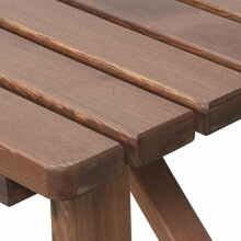 Gartentisch >Tessin< in dunkel lasiert, Kiefernholz - 150x74x73cm (BxHxT)