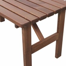 Gartentisch >Tessin< in dunkel lasiert, Kiefernholz - 150x74x73cm (BxHxT)