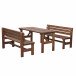 Gartentisch >Tessin< in dunkel lasiert, Kiefernholz - 150x74x73cm (BxHxT)
