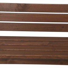 Gartenbank >Tessin< in dunkel lasiert, Kiefernholz - 150x80x51cm (BxHxT)