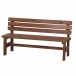 Gartenbank >Tessin< in dunkel lasiert, Kiefernholz - 150x80x51cm (BxHxT)