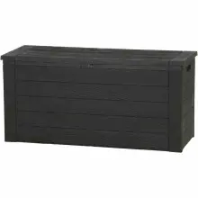 Kissenbox >Woody< in anthrazit, Kunststoff -...