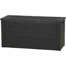 Kissenbox >Woody< in anthrazit, Kunststoff -...